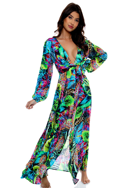 Luli Fama Luli'S Selva Belt Maxi Dress